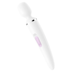 Satisfyer Masseur Wand-er Women Blanc - Tête 78mm